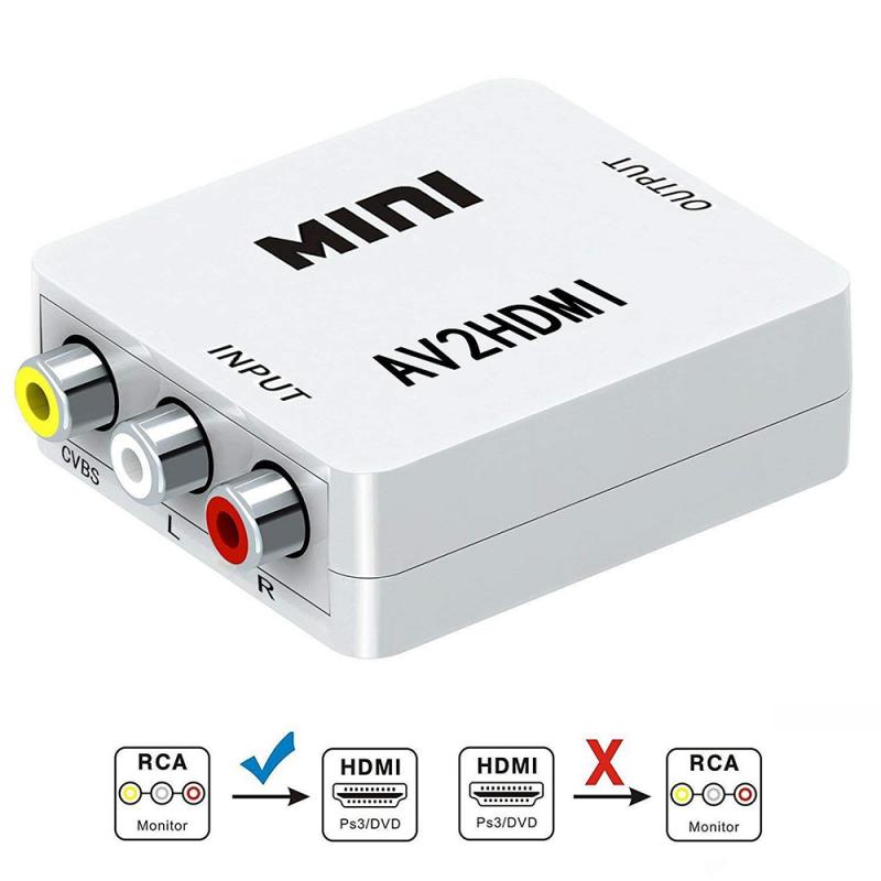 1Pcs Mini Compositerca Naar Hdmi Converte Audio Adapter Component Converter Video Adapter Rgb Kleurverschil Component Connector: WHITE