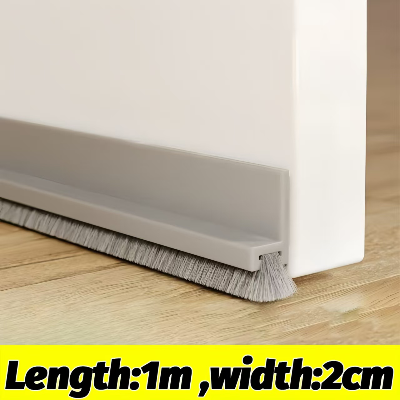 6/1M Door Bottom Brush Seal Strip with Brush Dust Prevent Rubber Blocker Insect Proof Home Windproof Self Adhesive Seal Strips: light green / 4m