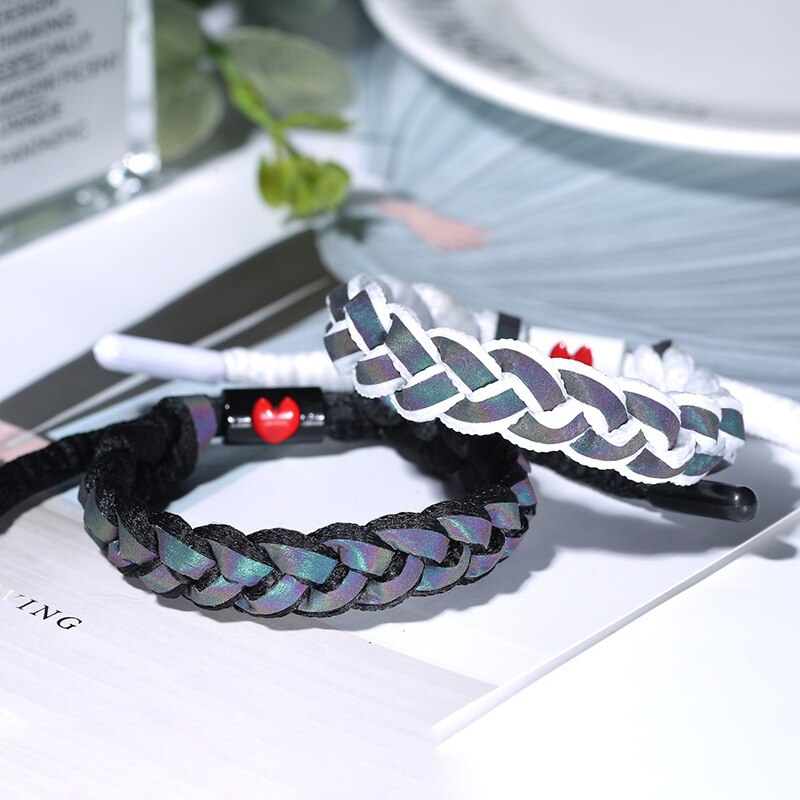 Beperkte Tijd Prijs! Paar Armband Reflecterende Armband Mannen Vrouwen Geweven Hand Strap Eenvoudige Ornament