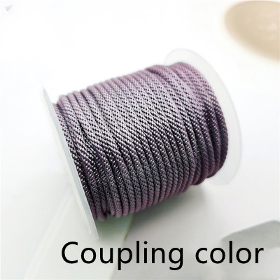 Cuerda de maíz de de 2,5mm, hilo tejido a mano para collar, pulsera, línea de joyería, bricolaje: NICKEL