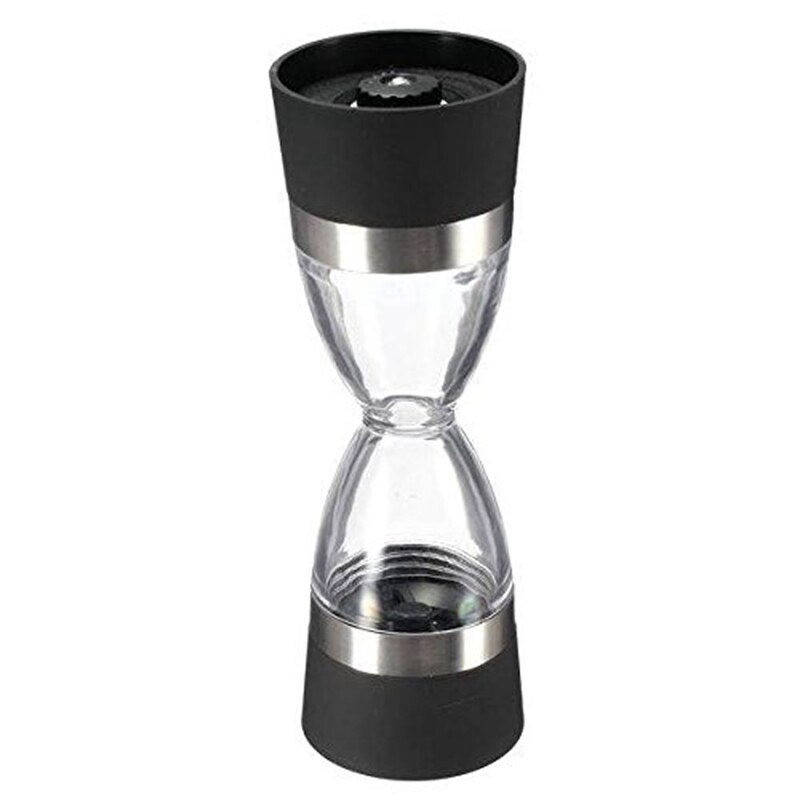 Dual Grind Pepper Salt Spice Seasonings Precision Grinder Mill Coarse To Fine Grain Black: Default Title