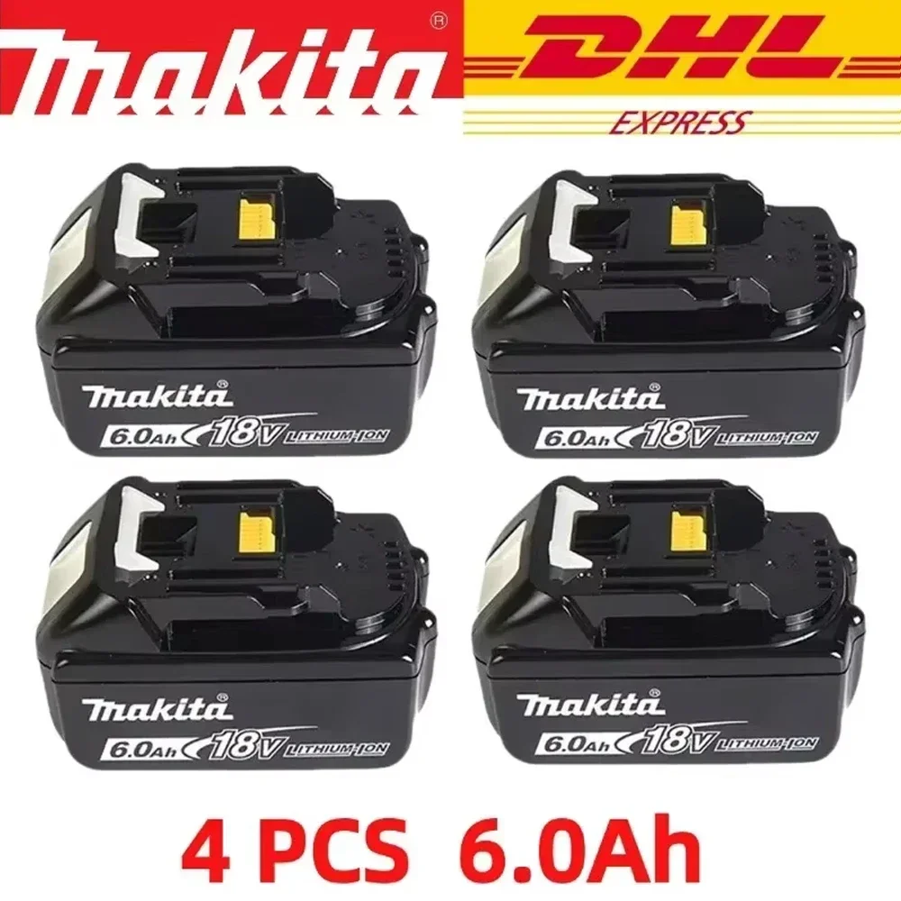 100% batterie Rechargeable d'origine Makita 18V 6.0Ah, pour batterie d'outils électriques Makita BL1830 BL1830B BL1840 BL1840B BL1850 BL1850B