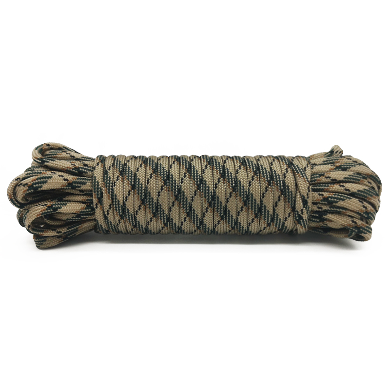 Cuerda de paracaídas de supervivencia, 7 núcleos, 550lb, 30m de diámetro, 4mm, accesorios de tienda para hacer cordón, pulsera, Collar de perro, Idea de: Negro / 20 m