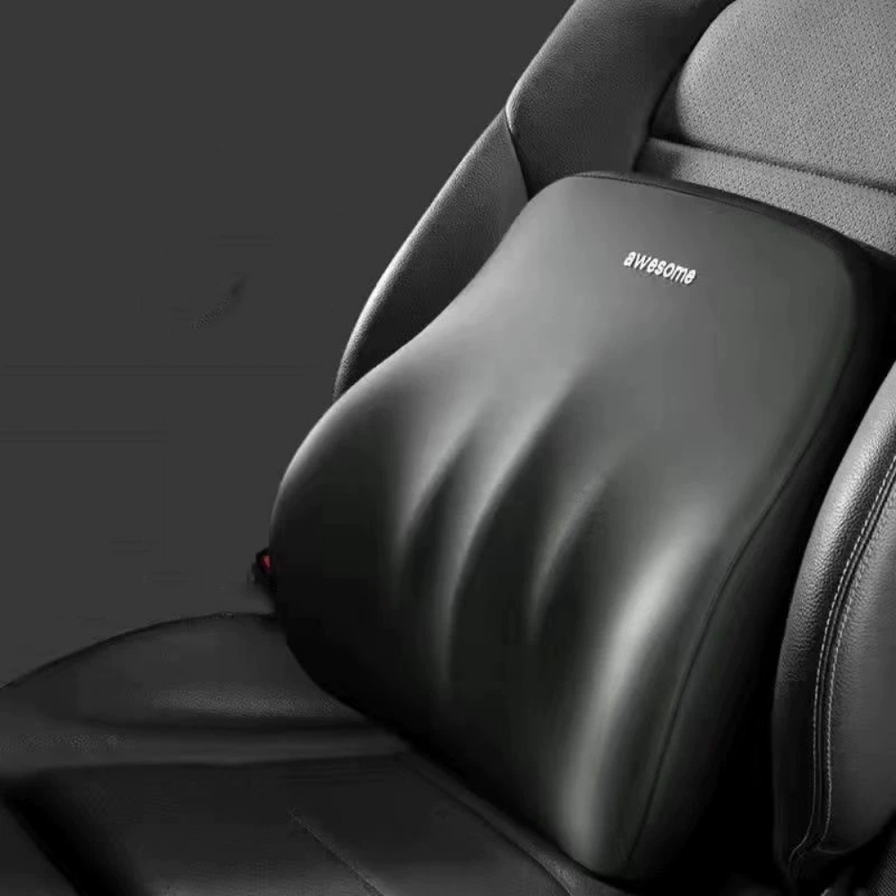 Ergonomic Car Neck Pillow Anti-fatigue Adjustable Protective Lumbar Support Memory Cotton Multifunctional Neck Rest Cushion Home: Silver