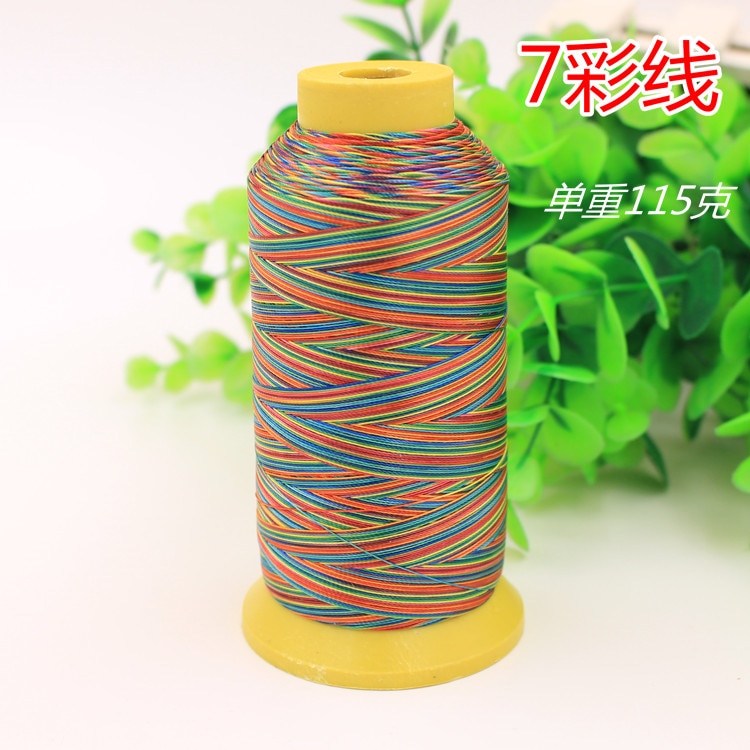 Multicolor hilo de coser de poliéster industrial máquina de coser suministros: A
