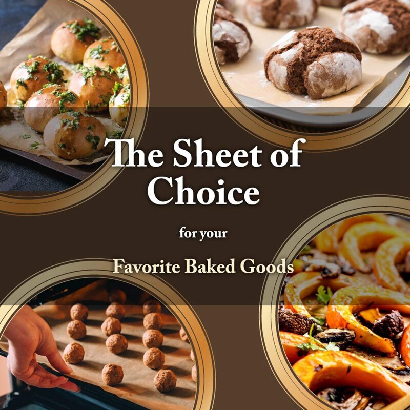 Parchment Paper Sheets - 200-Count Precut Unbleached Parchment Paper For Baking, Half Sheet Pans, Non-Stick Baking Sheet Paper