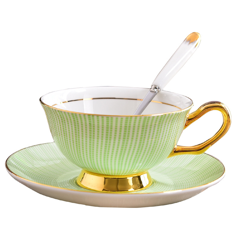 GLLead China Keramische Kopje Koffie Bone China Thee Kopjes En Schoteltjes Set Ontbijt Melk Theekopje Porselein 200 ml Drinkware: Style B
