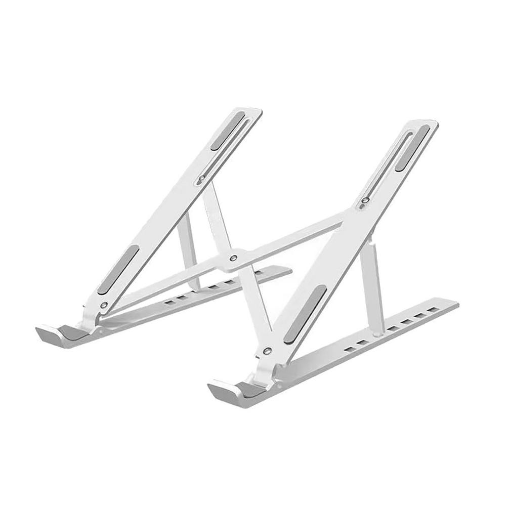 Draagbare Laptop Standaard Opvouwbaar Abs Notebook Stand Ondersteuning In Hoogte Verstelbare Laptop Riser Houder Voor Macbook Computer Accessoires: WHITE