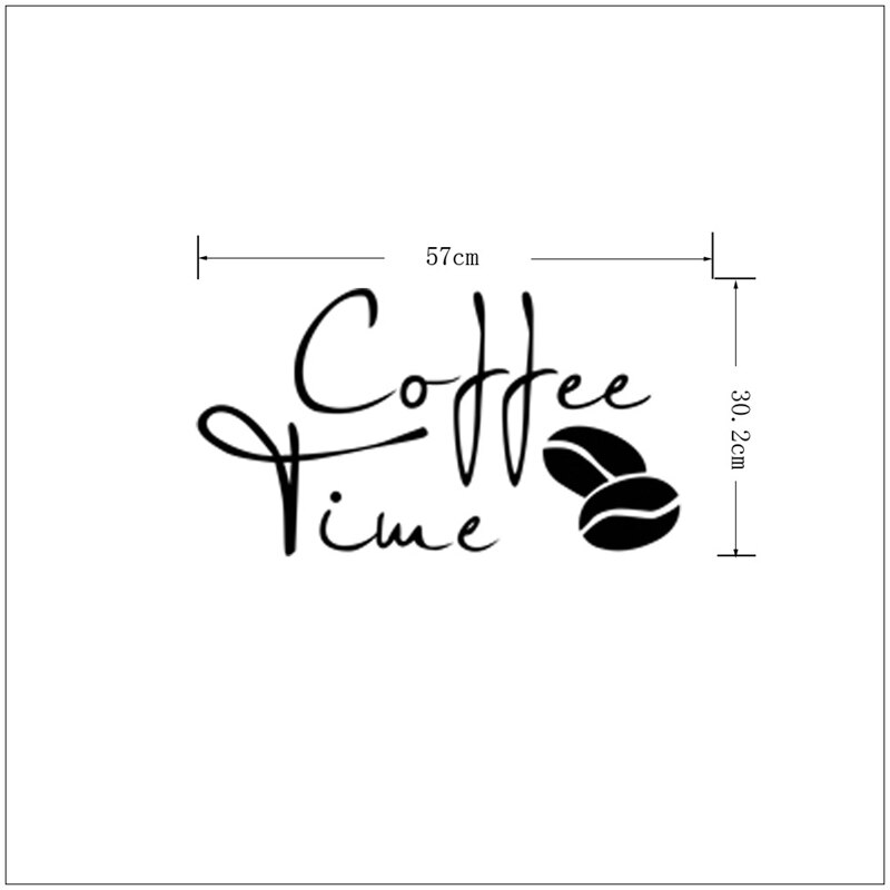 Ihomee coffee time vægklistermærker til kaffebar kunst mærkat køkken bar boligindretning: Default Title