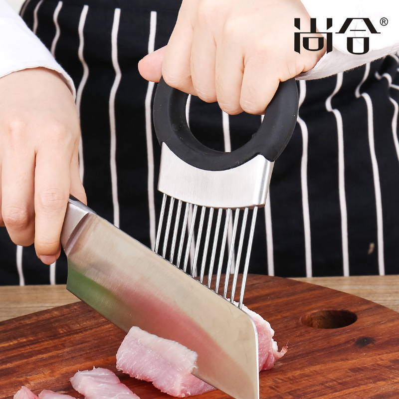 Rostfritt stål fingerskydd kött nål lök införing kött mörare fisk nötkött fläskkotlett brytare köksredskap