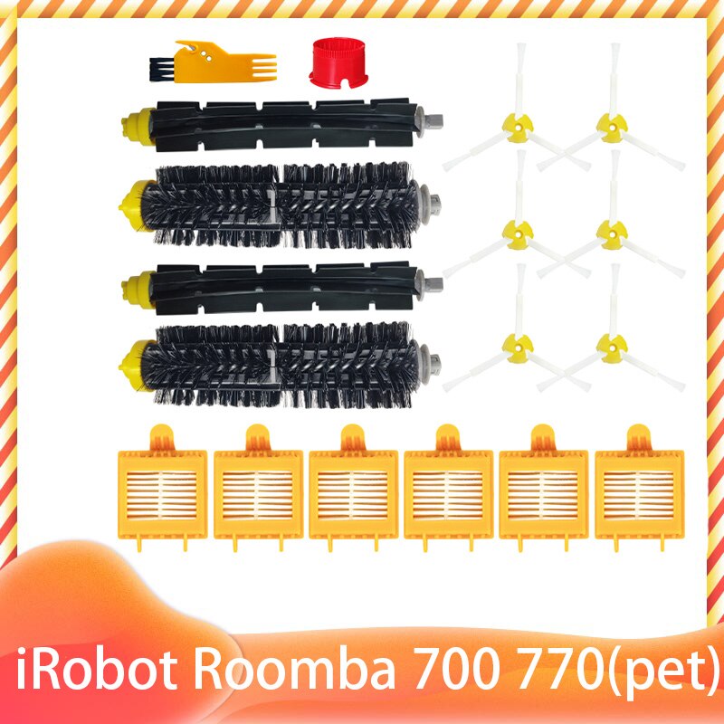 Cepillo principal de para iRobot Roomba, cepillos laterales, accesorios de filtro Hepa, Serie 700, 770, 780, 790, 772, 774, 775, 760: Set 3
