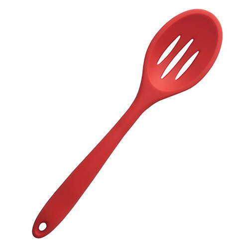Utensilios de cocina de silicona, juego de cuchara, espátula, batidor de huevos, utensilios de nailon resistentes al calor, 1 ud.: Drain Spoon