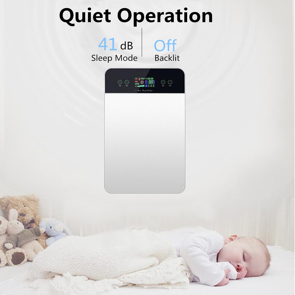 Purificateur d'air Intelligent, stérilisateur, nettoyage de la fumée et de l'air, filtre Hepa domestique Intelligent avec télécommande
