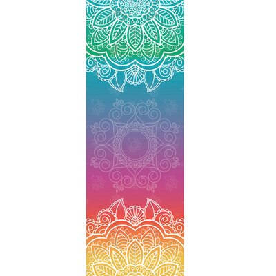 Klassieke Mandola Yoga Handdoek 183*65 Diamant Textuur Non Slip Draagbare Reizen Yoga Mat Handdoek Mat Cover Pilates Fitness yoga Deken: Oranje