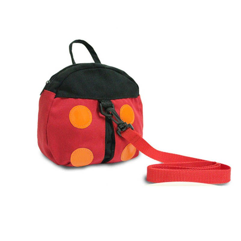 Mochila infantil con arnés para niños, Correa antipérdida ajustable de animales, bolsa de algodón puro antipérdida, protección de seguridad infantil: Ladybug
