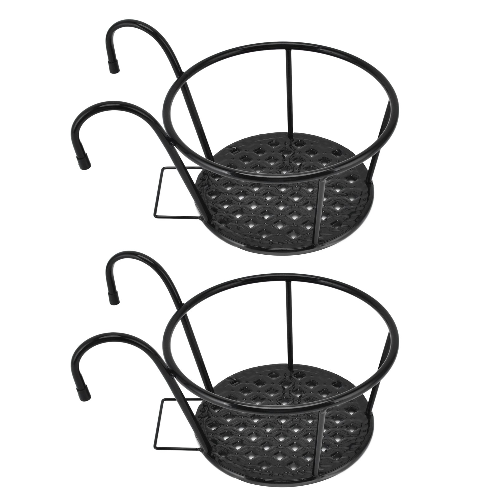 2pcs Hanging Planter Basket Iron Art Flowerpot Holder Multifunctional Flower Pot Bracket For Patio Balcony Porch: Default Title
