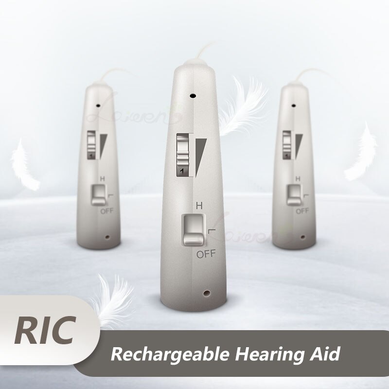 Ear Hearing Aids Rechargeable Sound Amplifier Digital Hearing Aid Wireless Headphones audifonos para sordera: Metallic Silver