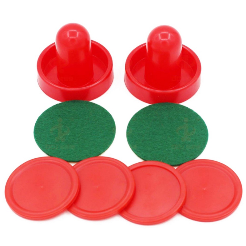 Hot8pcs/set Red Hockey Equipment Tables Table Game Plastic Air Hockey Pushers Puck Game Tables Goalies Accessories: Default Title