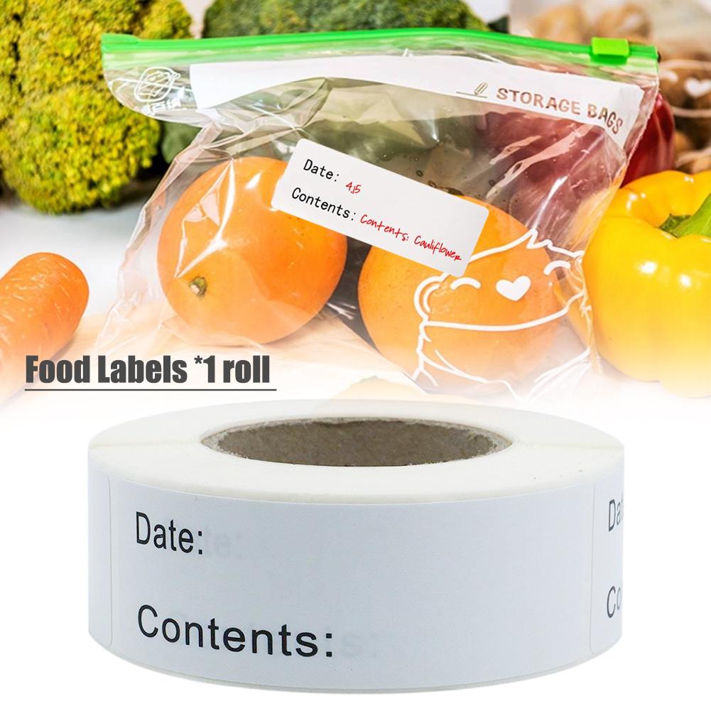 125 Pcs Food Storage Labels Freezer Sticker Self-Adhesive Removable Plastic Paper Containers Stickers For Kitchens Food Trucks