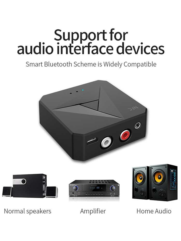 Bluetooth 5.0 RCA Audio Receiver Wireless Bluetooth 5.0 Transmitter Receiver Low Latency Audio Adapter