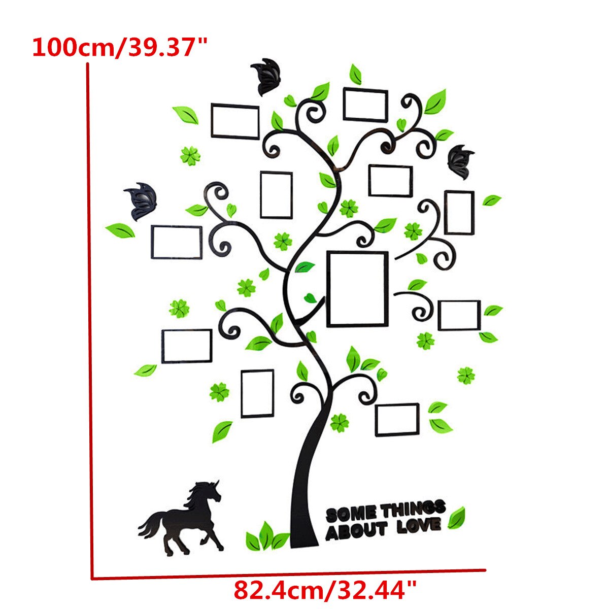 Acrylic 3D Family Photo Frame Tree Wall Stickers Removable DIY Art Wall Poster Decals Poster For Living Room Bedroom Home Decor
