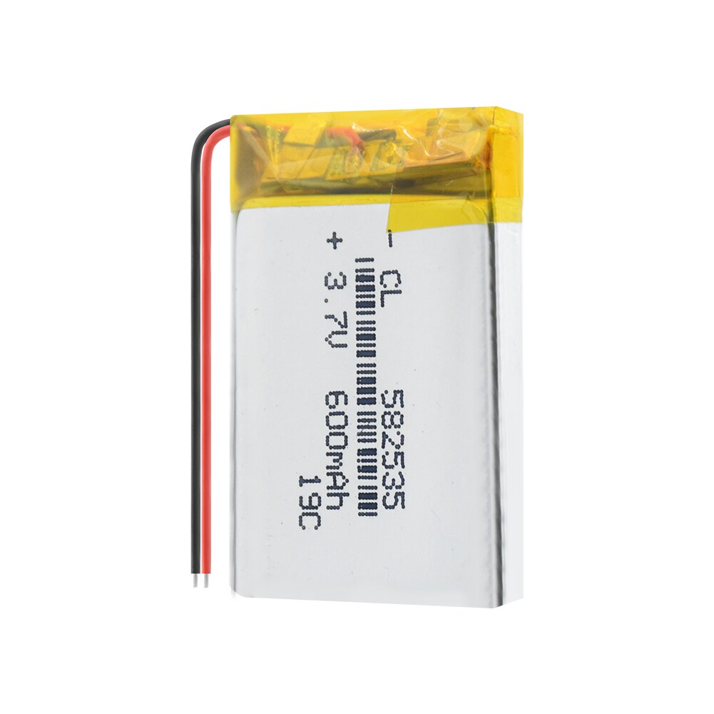 582535 3.7V 600mAh Rechargeable li lithium polymer li po Battery For Watch GPS LED Light MP3 Toy dvr navigation video recorder