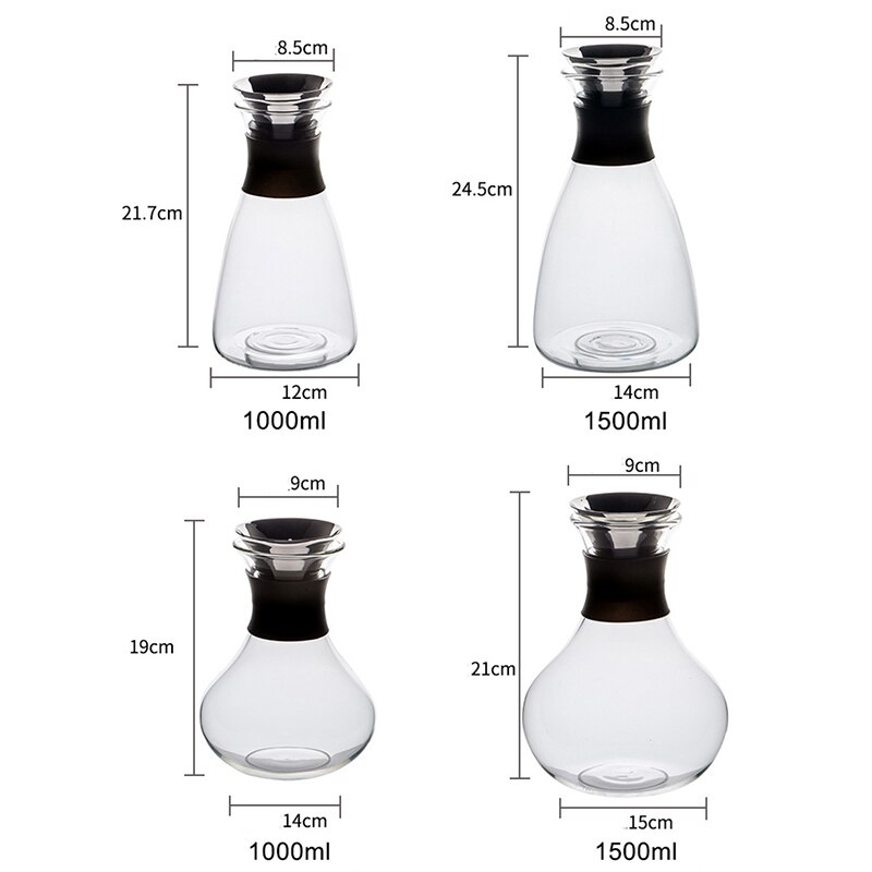 Grote Capaciteit Ketel Drip-Gratis Glas Pitcher Met Deksel Hittebestendige Huishoudelijke Ijs Thee Pot Koud Water Jug