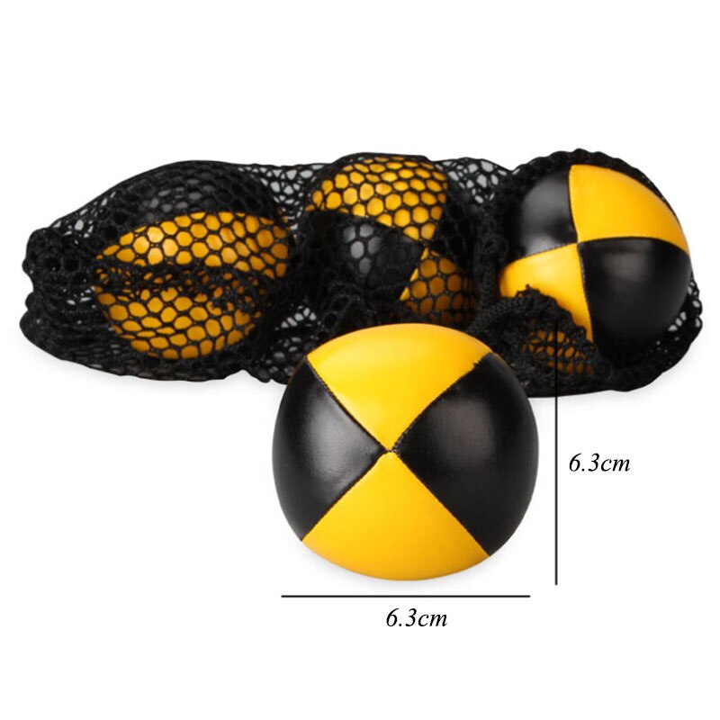 Balle de jonglage professionnelle, 3 pièces, balle de lancer acrobatique, jouet éducatif pour enfants, sport amusant, en Pu souple,
