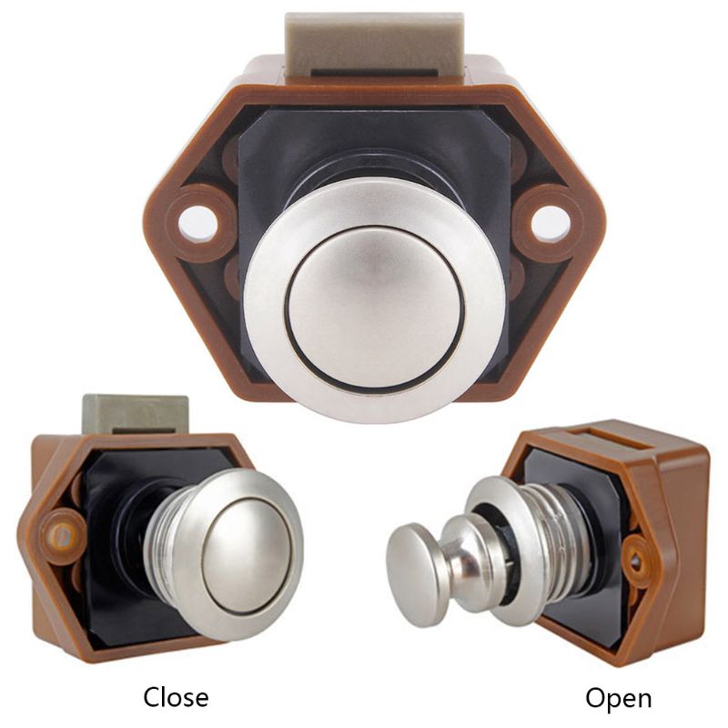 Diameter 20mm Camper Car Push Lock RV Caravan Boat Drawer Latch Button Locks For Furniture Hardware W91F