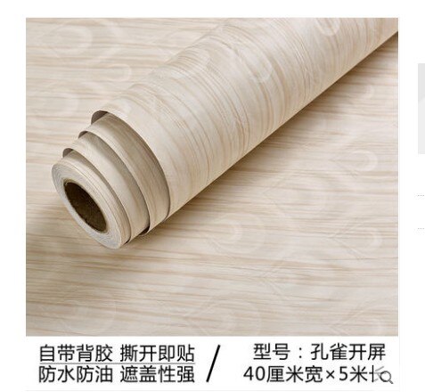 Wood grain Home Decor Furniture Vinyl Wrap Waterproof Wall Sticker Self Adhesive PVC Wallpaper Kitchen Desk Door Decorative Film