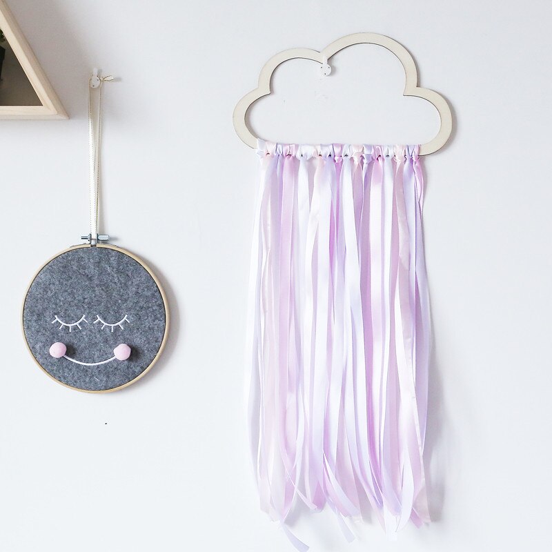 ins styl skandynawski drewniane puste chmury kutas wisiorek wiszący ornament ścienny dekoracja pokoju dziecięcego przedszkole fotografia rekwizyty: C