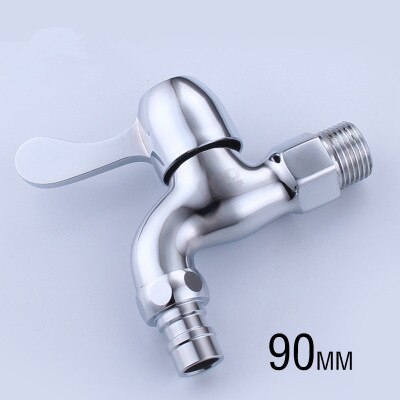 Brass Washing Machine Faucet Wall Mounted Single Brass Handle Washer Tap Bibcocks Fast On Faucet: White