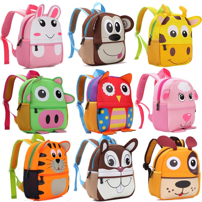 Animais dos desenhos animados crianças mochilas bonito de pelúcia mini mochila de pelúcia crianças sacos de escola meninas meninos mochilas