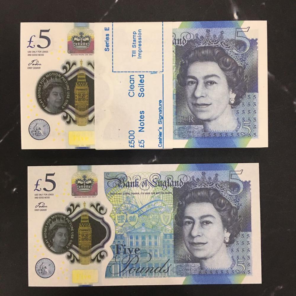 Atacado euros papel dinheiro notas de ouro prop dinheiro papel 10/20/50 euro bills preços nota bancária presentes: 5 poond (100pcs)