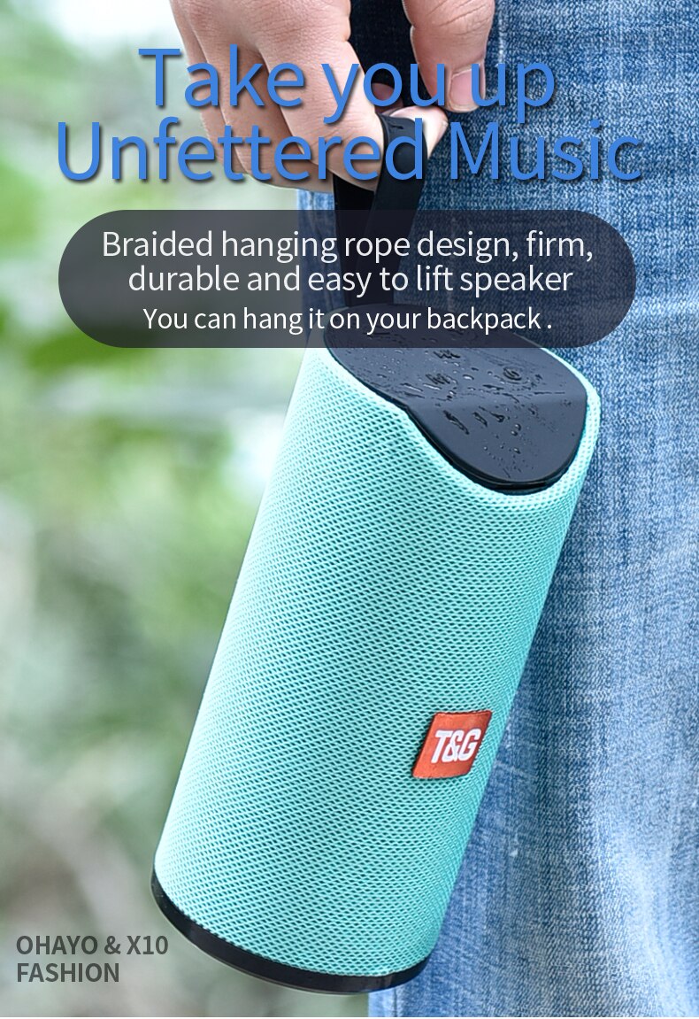 Altavoz TG113 altavoces inalámbricos Bluetooth subwoofer Perfil de llamada manos libres bajo estéreo compatible con tarjeta USB línea auxiliar en alta fidelidad