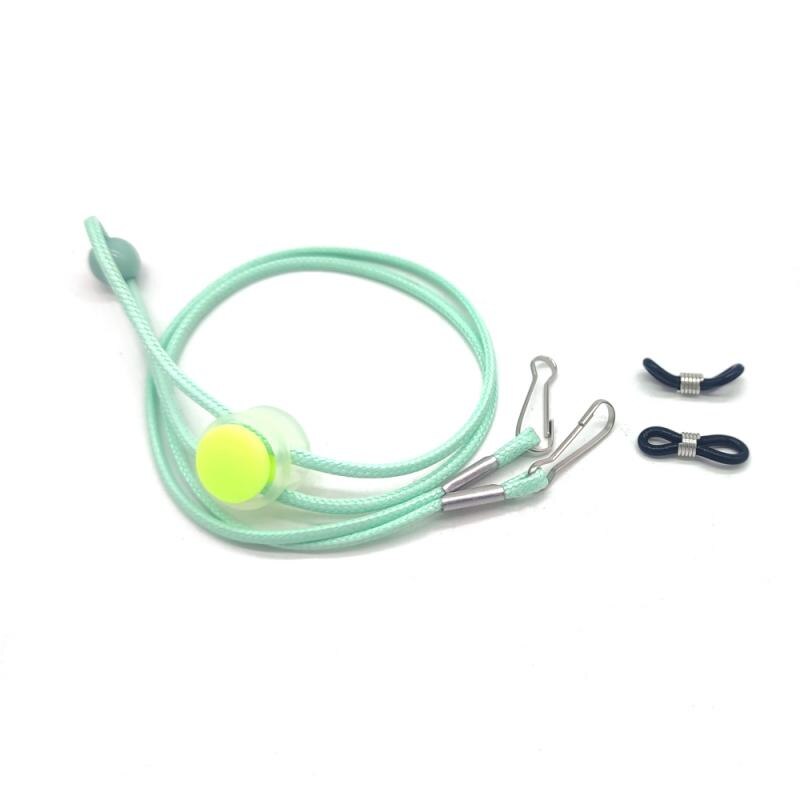 Cuerda ajustable para colgar mascarilla, accesorios para mascarillas, soporte para gafas, cuerda para colgar en la oreja, dos ganchos, manos libres: 03