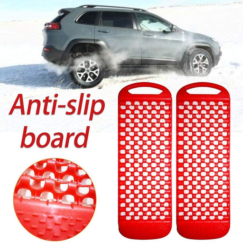 2 stk universel bil nødhjælp antislip bord opsving spor vejdæk stige sand mudder sne: Default Title