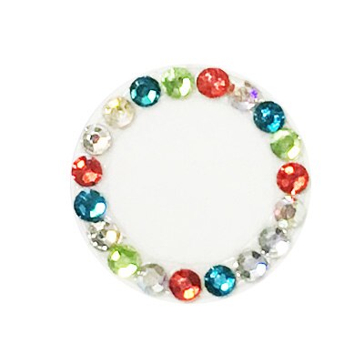 Niebieski lśniący Bling kryształ górski diament przycisk domu naklejki obejmuje film dla iPhone 7 8 plus 6 6s 5s SE dla iPad wsparcie dotykać ID: Multiolorful