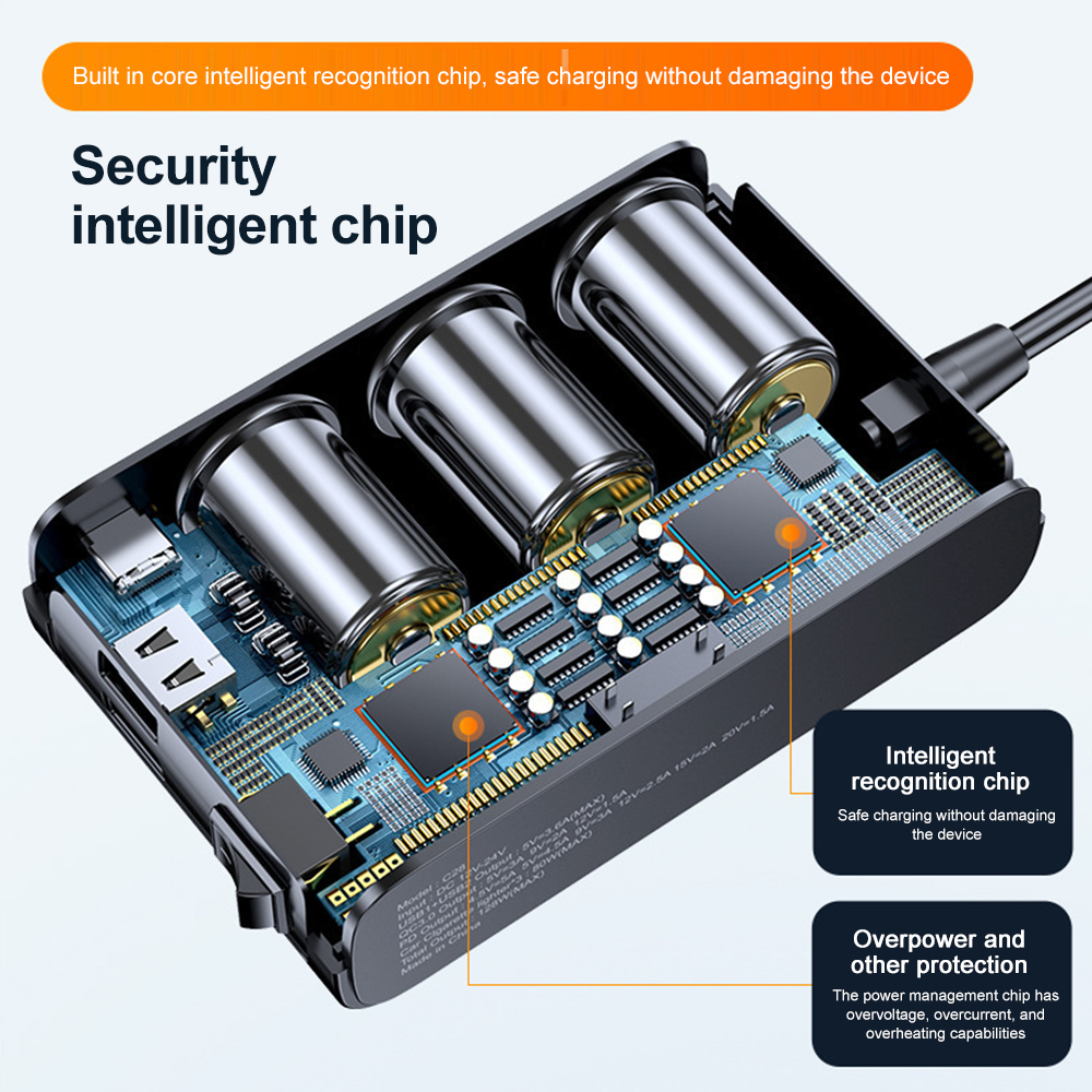 128W Autolader Splitter Multi Poorten PD30W QC3.0 Sigarettenaansteker Adapter Sigarettenaansteker Splitter met Schakelaar