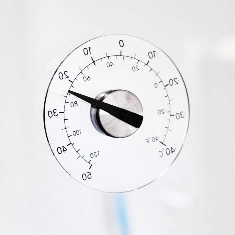Transparent cirkulär utomhus fönster termometer temperatur väderstation verktyg