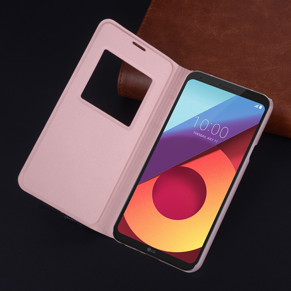360 Flip Cover Smart Leather Magnetic Phone Case For LG Q6 Alpha Q6a Q 6 6a Plus Q6plus LGQ6 X220 X600L M700 M700A M700AN M700N