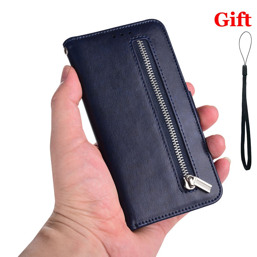 For ASUS ZenFone 4 Max ZC520KL Fundas Zipper Flip Wallet Leather Case TPU Soft Cover