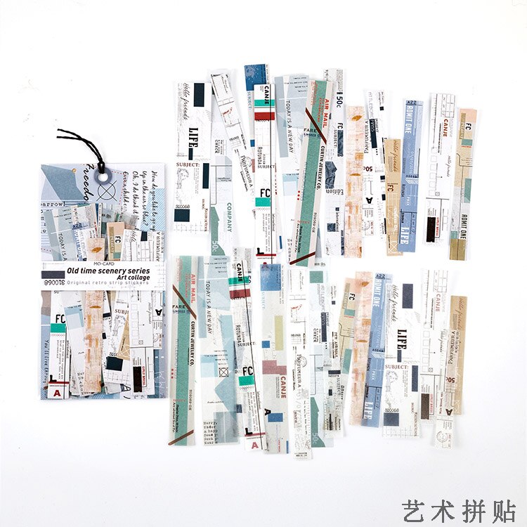 Étiquettes autocollantes séries vieille vue longue, étiquette Scrapbooking, décoratif pour Journal, papeterie pour Journal intime carte Vintage pour Album, 30 pièces: 3