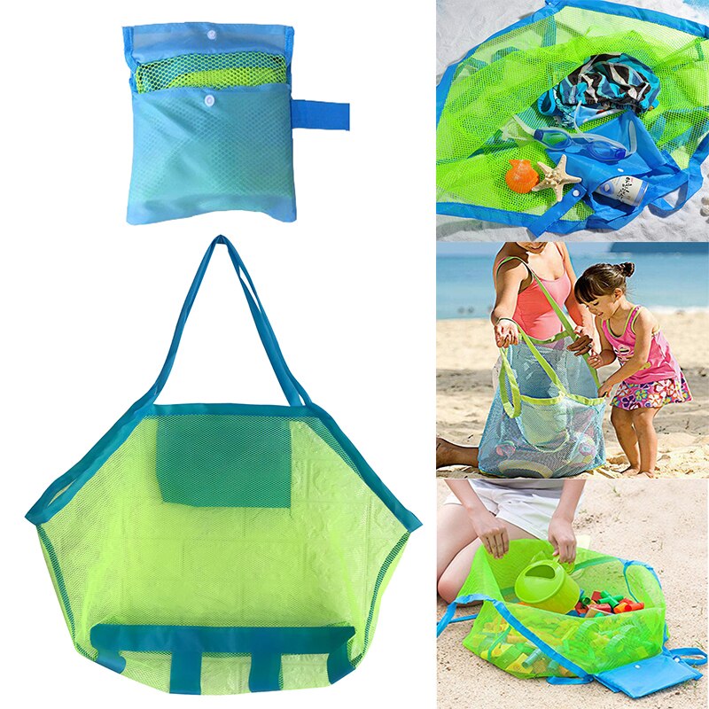 Bolsas de malla de gran capacidad para juguetes de playa para niños y mujeres, organizador de ropa, toalla, cosméticos, maquillaje