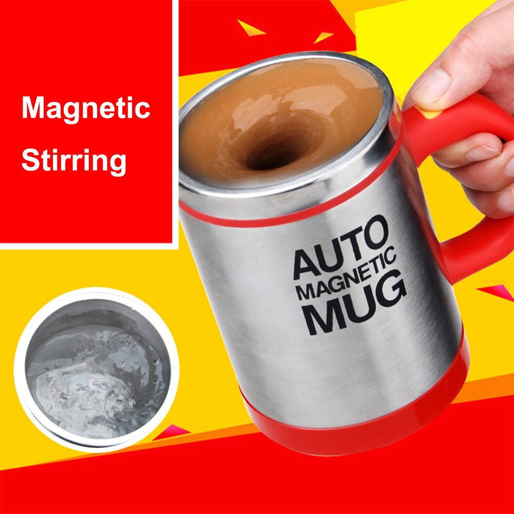 Tasse magnétique automatique de 400ML | Tasse à café, tasse magnétique automatique en acier inoxydable, tasse à mélanger isolée verres à boisson