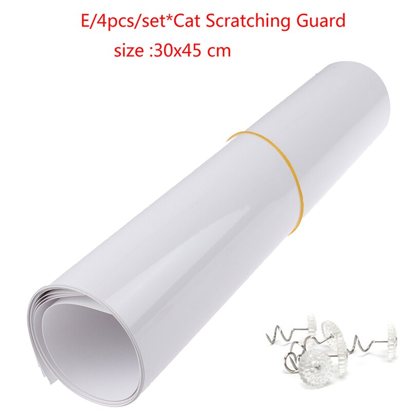 4pcs Couch Cat Scratch Guards Mat Scraper Tree Scratching Claw Post Protector Sofa Pet Furniture: Gray