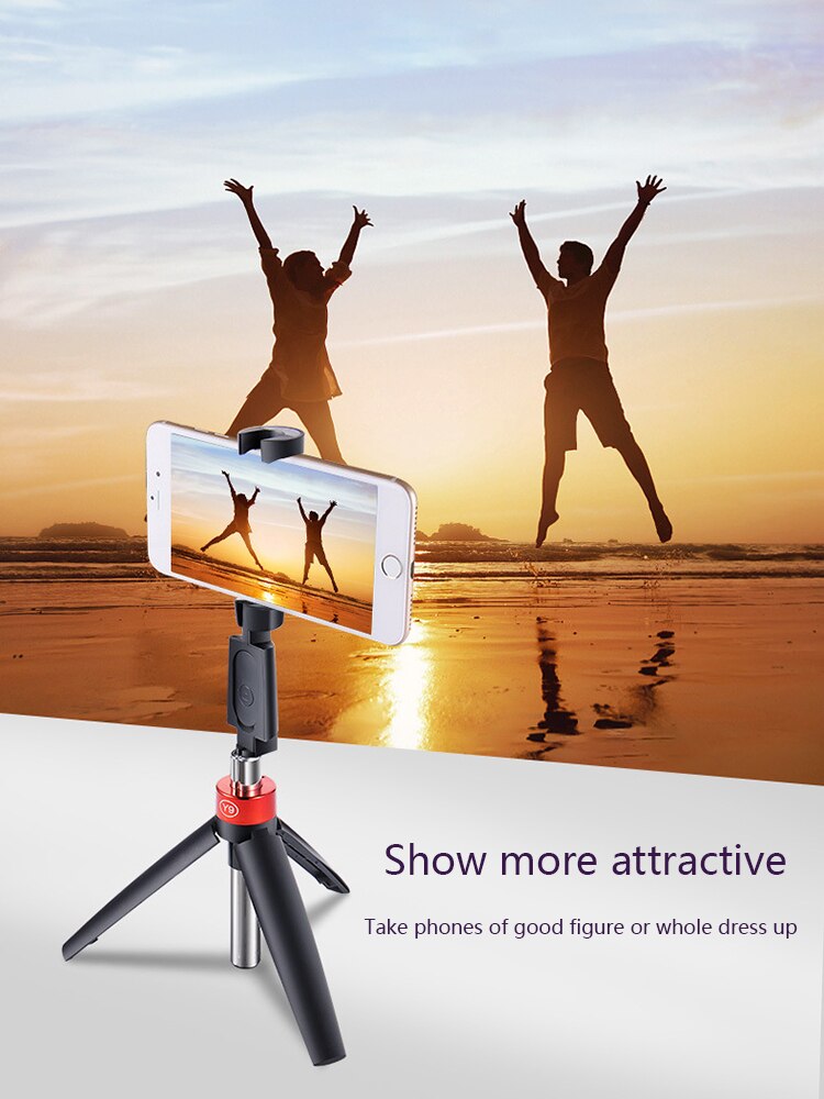 Bâton de Selfie Bluetooth sans fil 3 en 1 avec trépied support pliable monopode vidéo portable Youtobe Tiktok pour téléphone