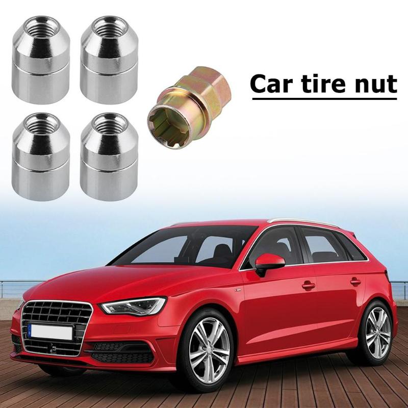 VODOOL, 4 Uds., Tuercas universales para rueda de coche M12x1.5mm, Tuercas antirrobo de seguridad cónicas de 60 grados, juego de accesorios de neumáticos con 1 llave