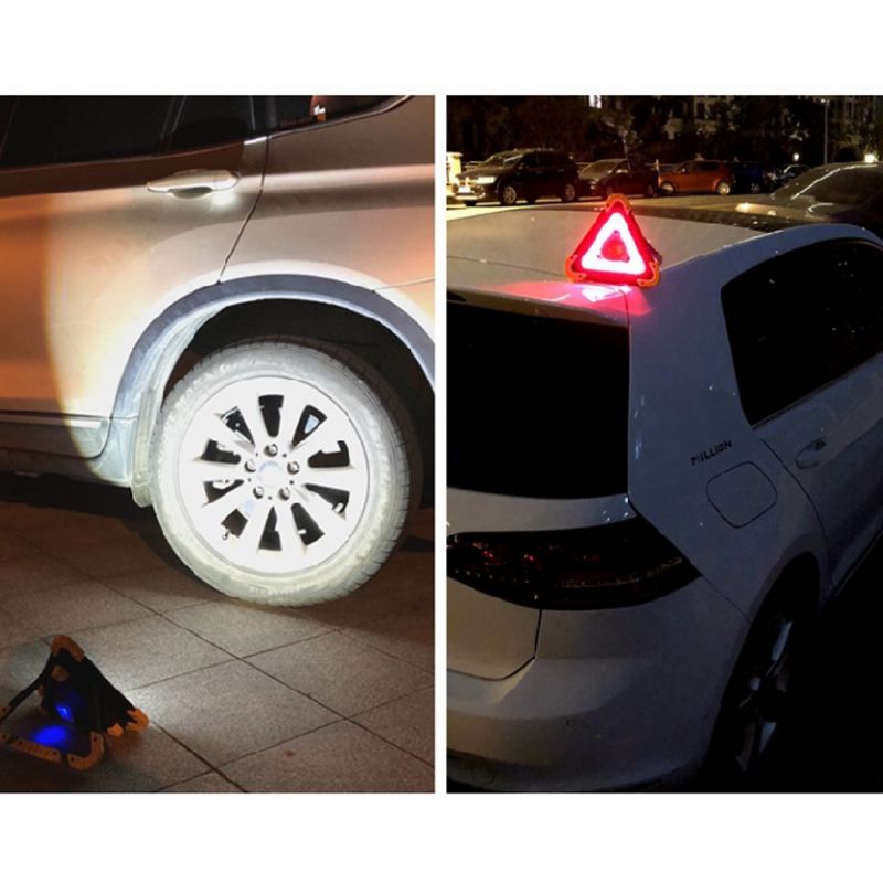 Auto Waarschuwingslampje Driehoek Heldere Achterlicht Waterdicht Teken Lamp Voor Outdoor Q0KF