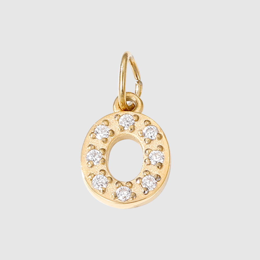 Cz Stone Beginletter Rvs Alfabet Bedels Hanger Verguld Diy Sieraden Waterdicht Voor Ketting & Armband: Black Zinc Plated